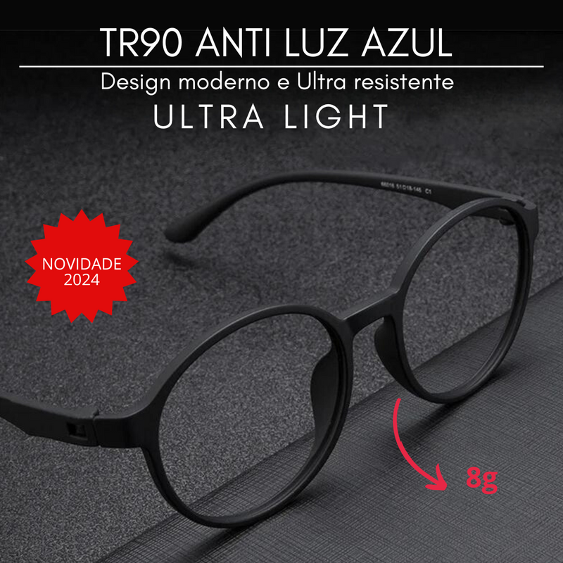 Ultralight TR90  Anti luz azul - leitura