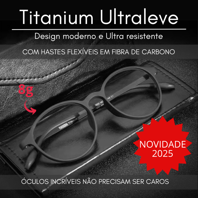 Óculos Titanium Ultraleve✔️ 2025