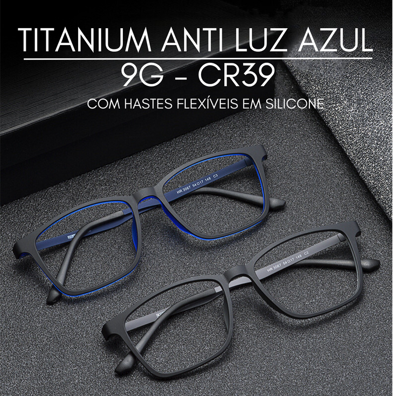 TITANIUM ANTI LUZ AZUL - 9G - CR39 - LEITURA ⭐