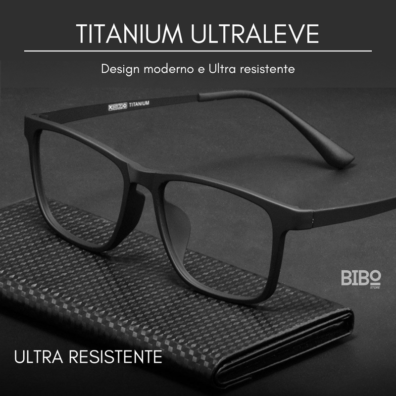 Óculos Titanium Retangular Ultraleve✔️