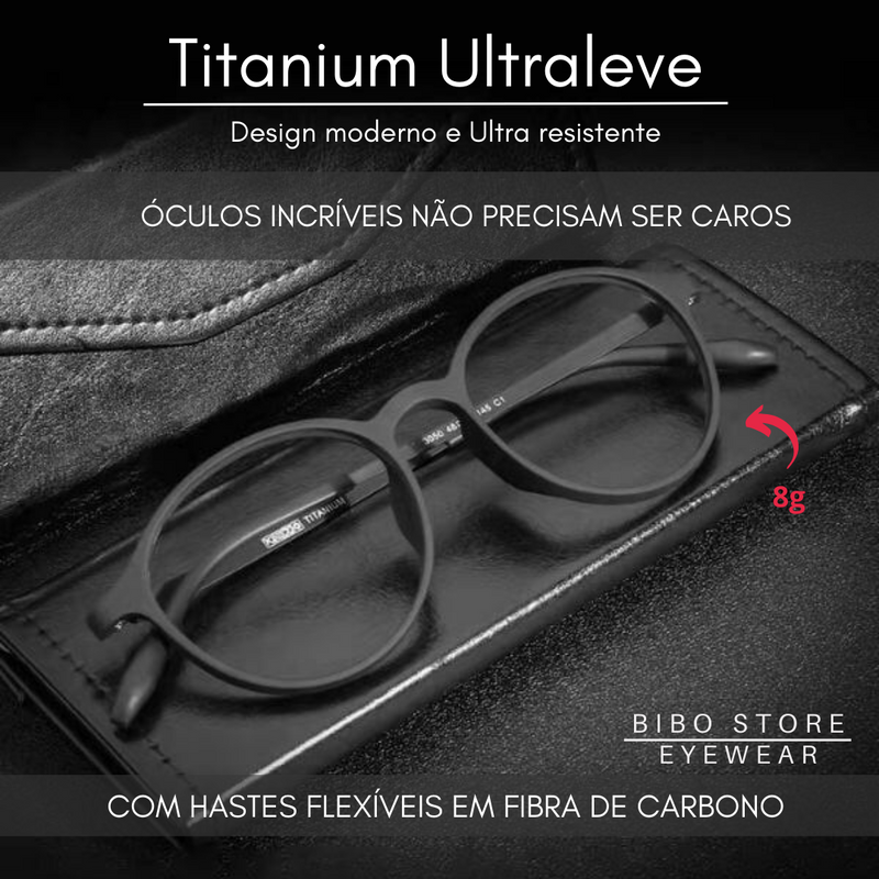 Óculos Titanium Ultraleve - Anti Luz Azul ✔️