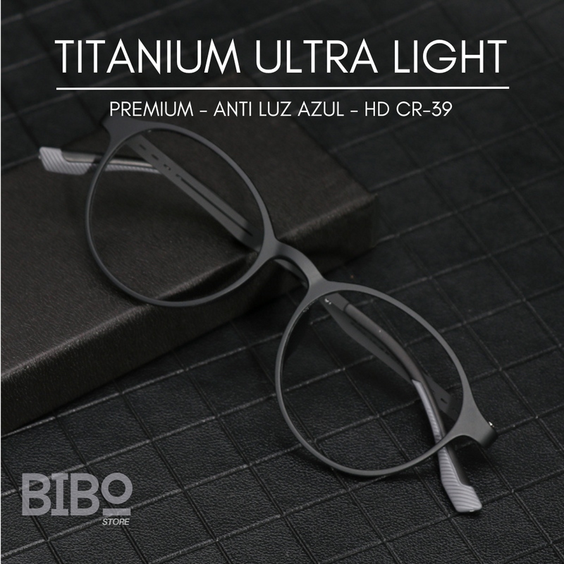 ULTRALIGHT TITANIUM - PRETO - HD CR-39