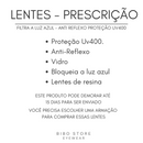 LENTES ANTI LUZ AZUL - ANTI REFLEXO - PROTEÇÃO UV400 - RESINA [01] ✔️