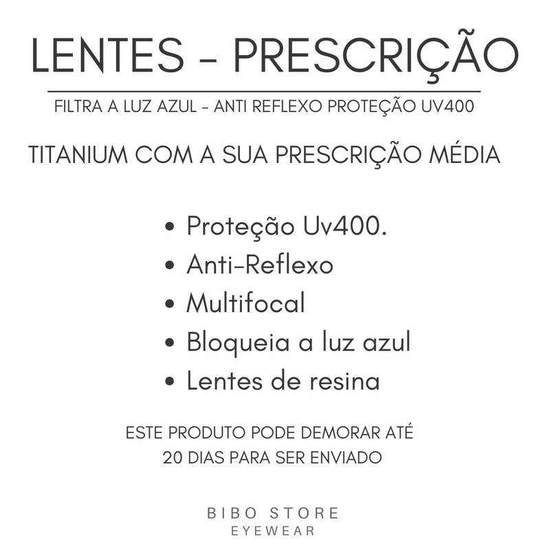 TITANIUM ULTRA LEVE - COM SUA PRESCRIÇÃO MÉDICA