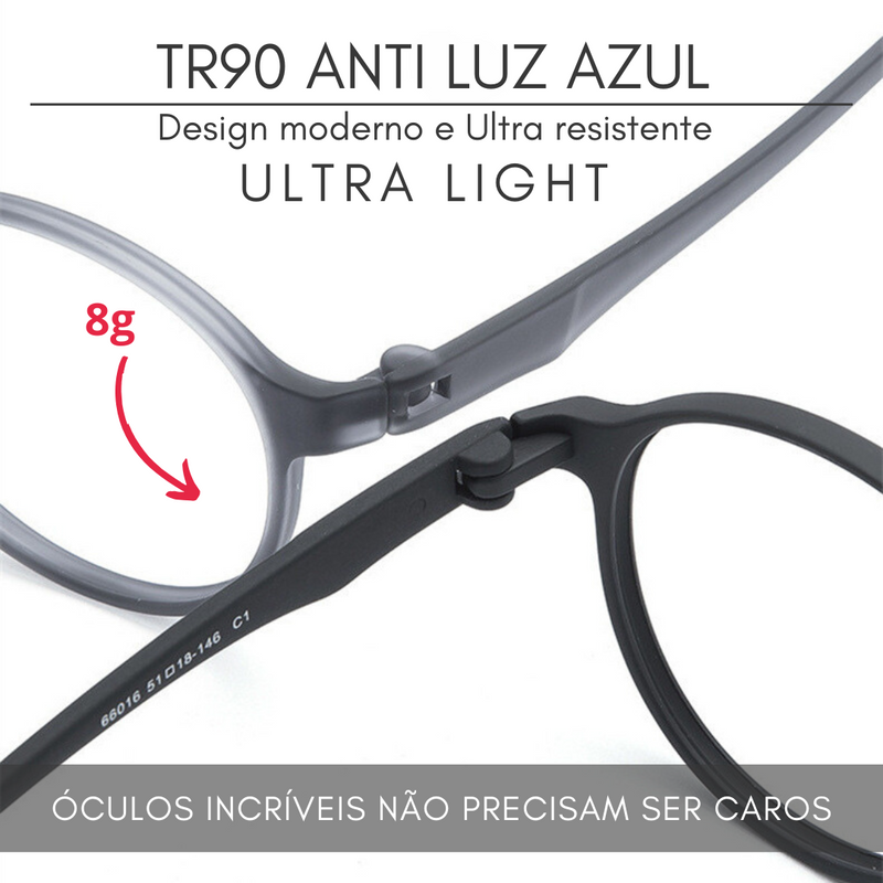 Ultralight TR90  Anti luz azul - leitura