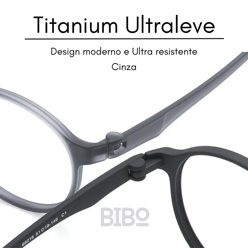 Óculos Titanium Ultraleve - CINZA ✔️